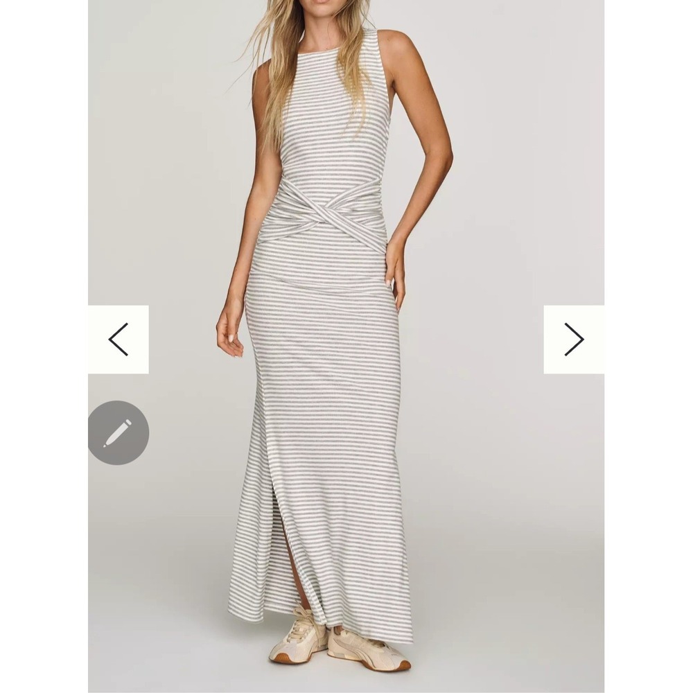 Daily Practice by Anthropologie Drop-Waist Midi Tank Dress Large Coastal Resort